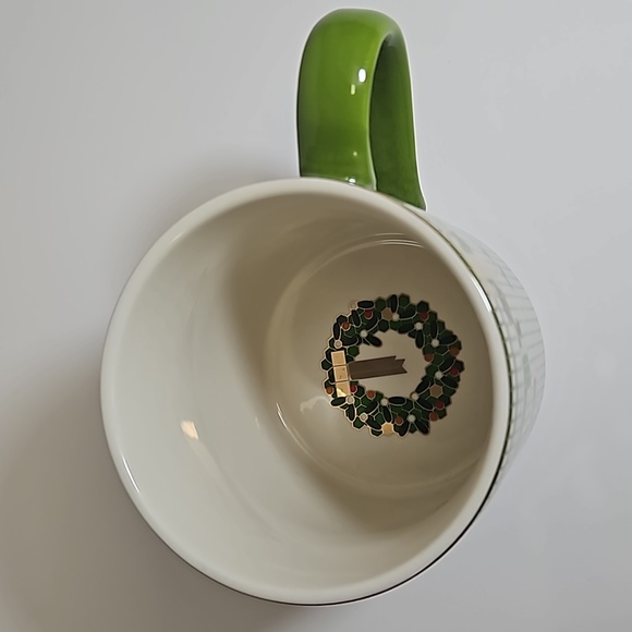Anthropologie Limited Edition Festive bistro tile monogram mug initial F - Picture 5 of 8